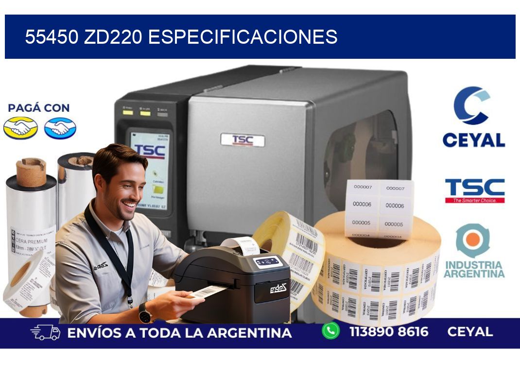 55450 ZD220 especificaciones