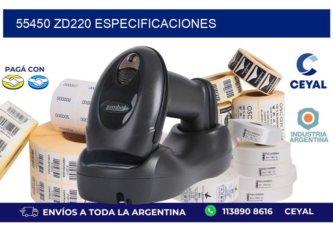 55450 ZD220 especificaciones