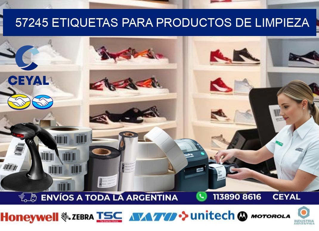 57245 Etiquetas para productos de limpieza