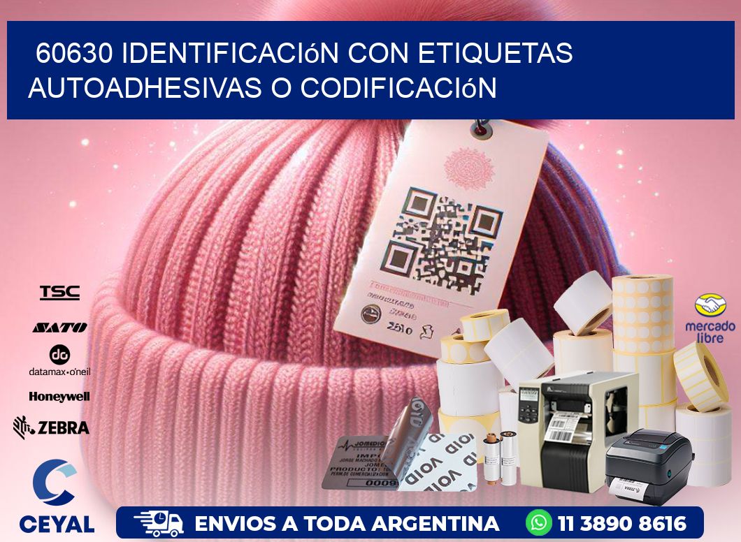 60630 identificación con etiquetas autoadhesivas o codificación