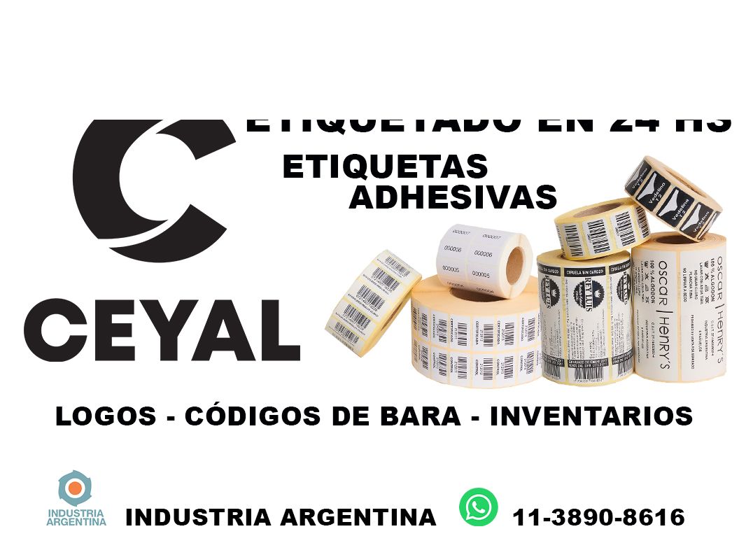 63540 Etiquetas con código de barras para ropa