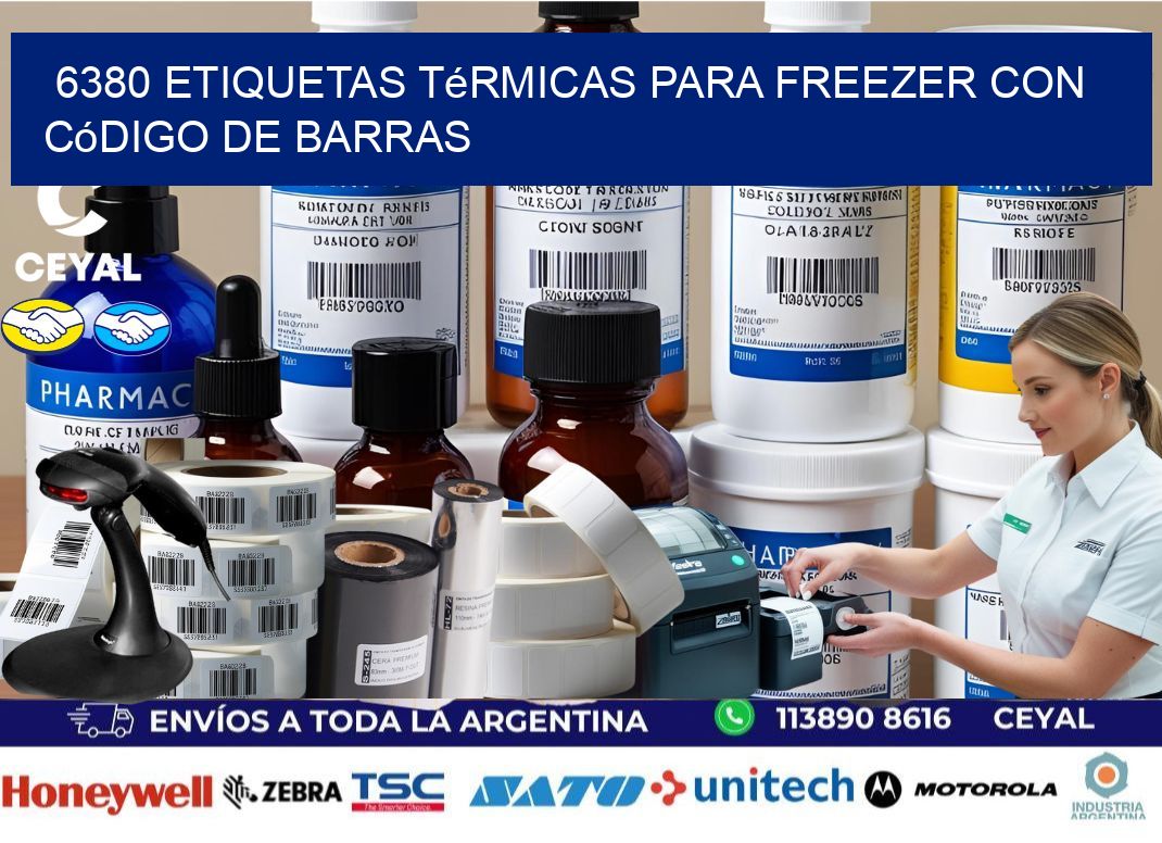 6380 etiquetas térmicas para freezer con código de barras