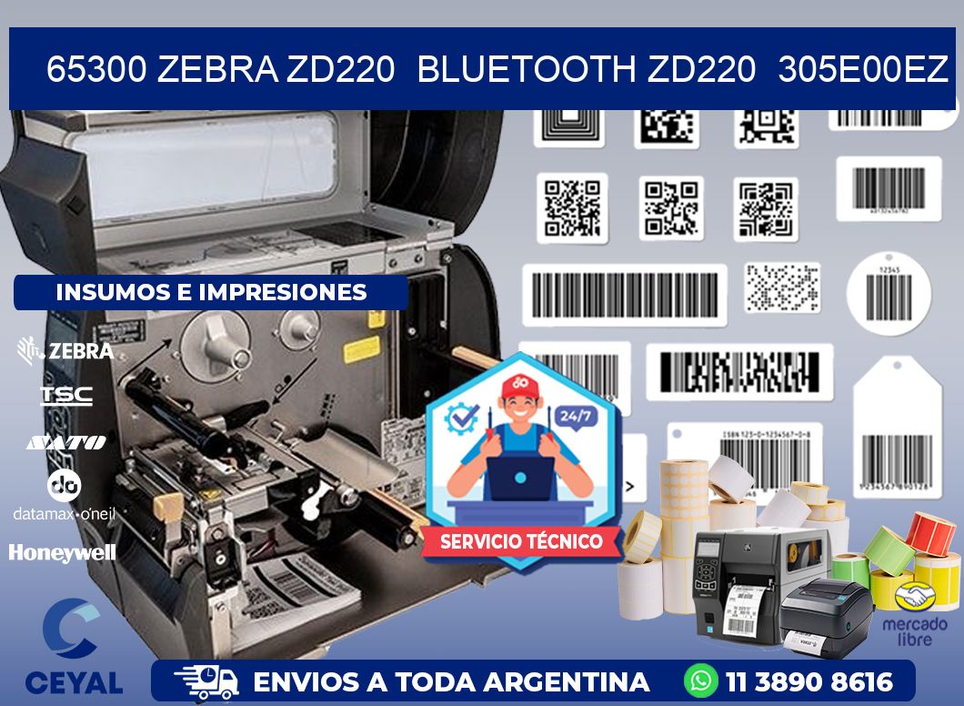 65300 Zebra ZD220  Bluetooth ZD220  305E00EZ