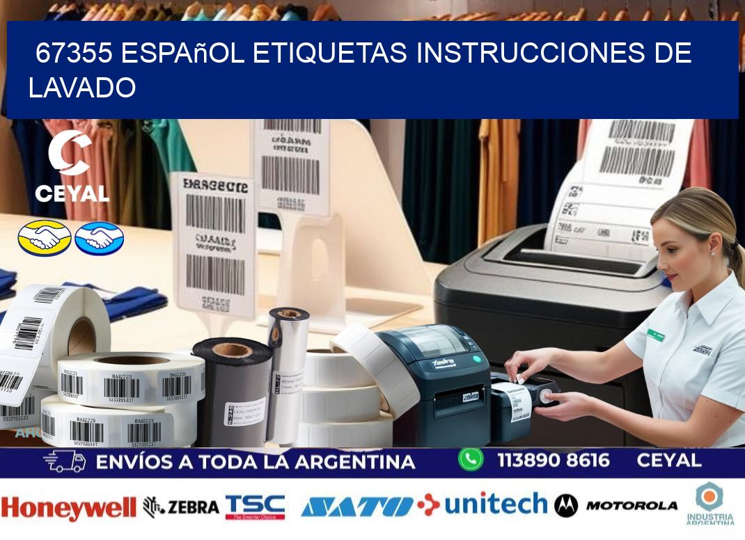 67355 español etiquetas instrucciones de lavado