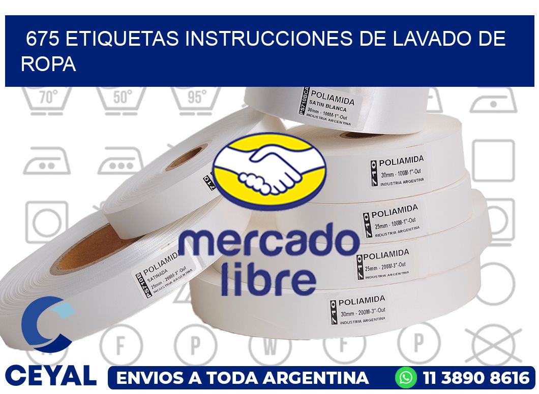 675 etiquetas instrucciones de lavado de ropa