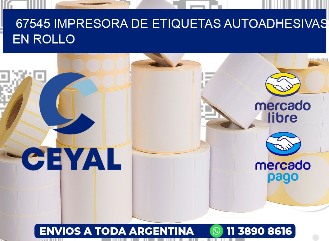 67545 impresora de etiquetas autoadhesivas en rollo