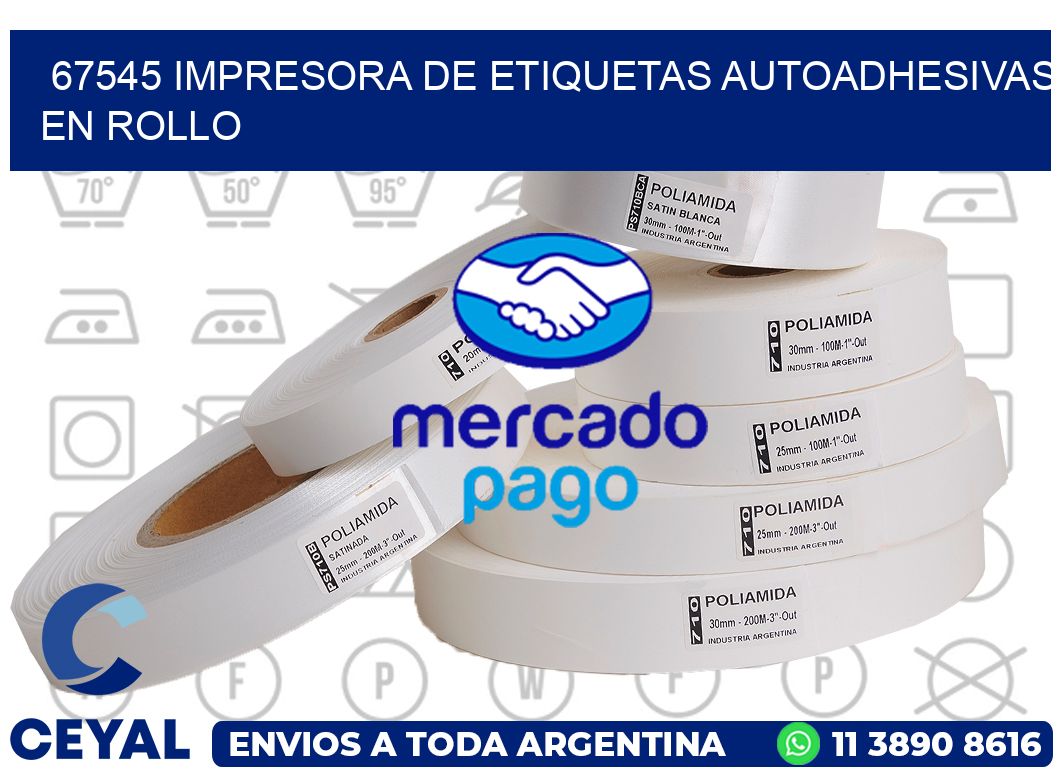 67545 impresora de etiquetas autoadhesivas en rollo