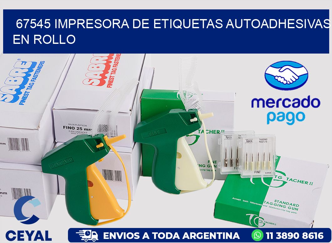 67545 impresora de etiquetas autoadhesivas en rollo