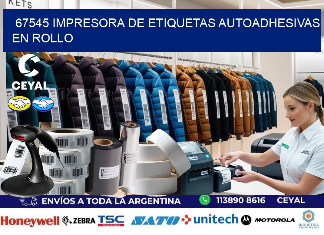 67545 impresora de etiquetas autoadhesivas en rollo
