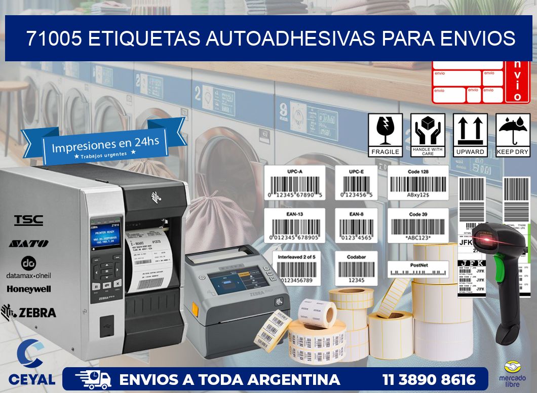 71005 etiquetas autoadhesivas para envios