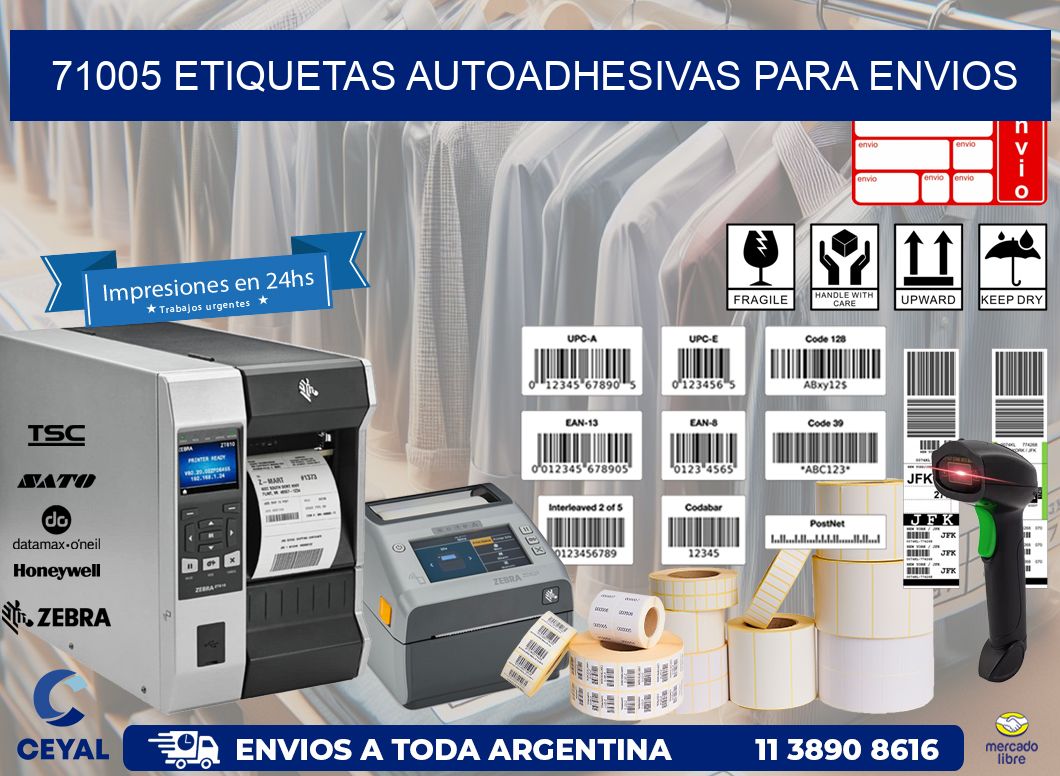 71005 etiquetas autoadhesivas para envios