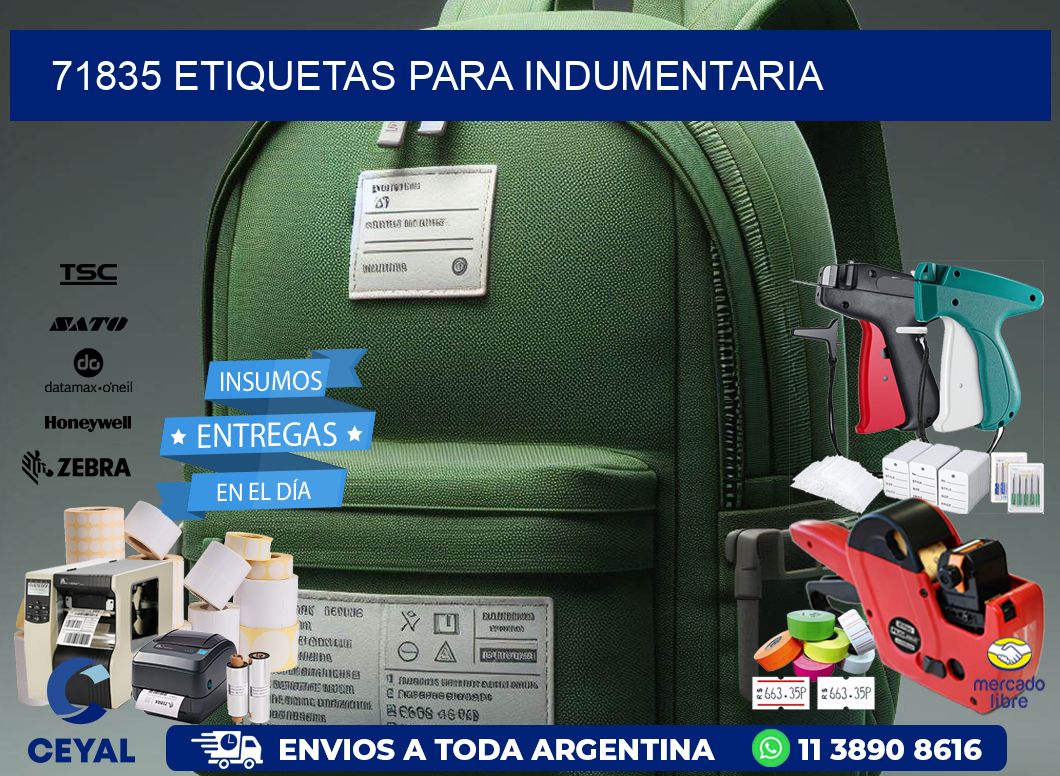 71835 Etiquetas para indumentaria