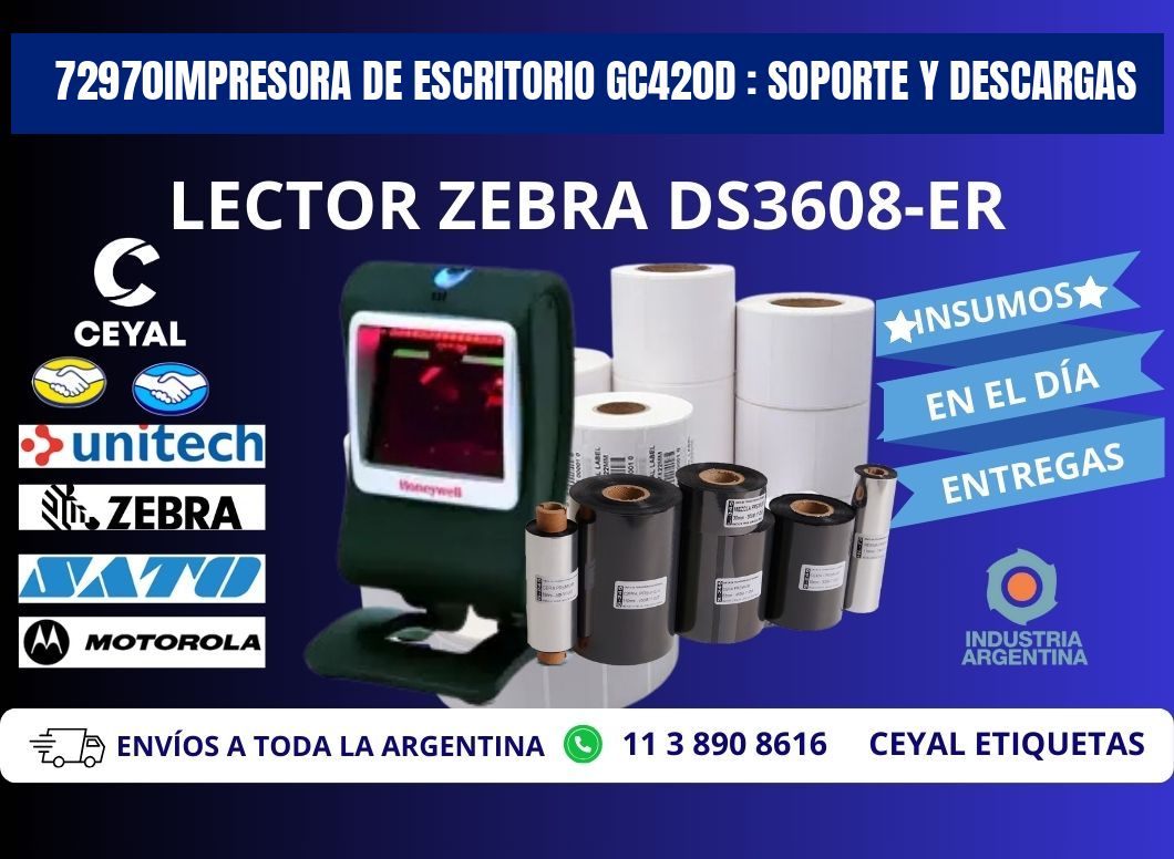 72970impresora de escritorio GC420d : Soporte y descargas