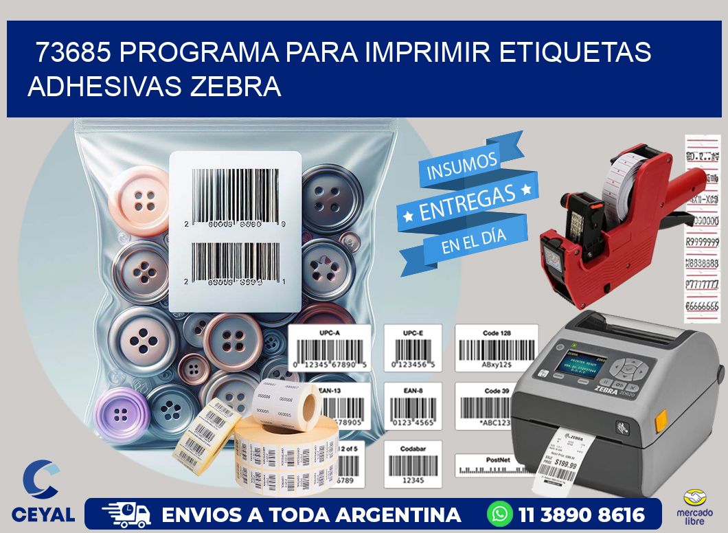 73685 Programa para imprimir etiquetas adhesivas zebra