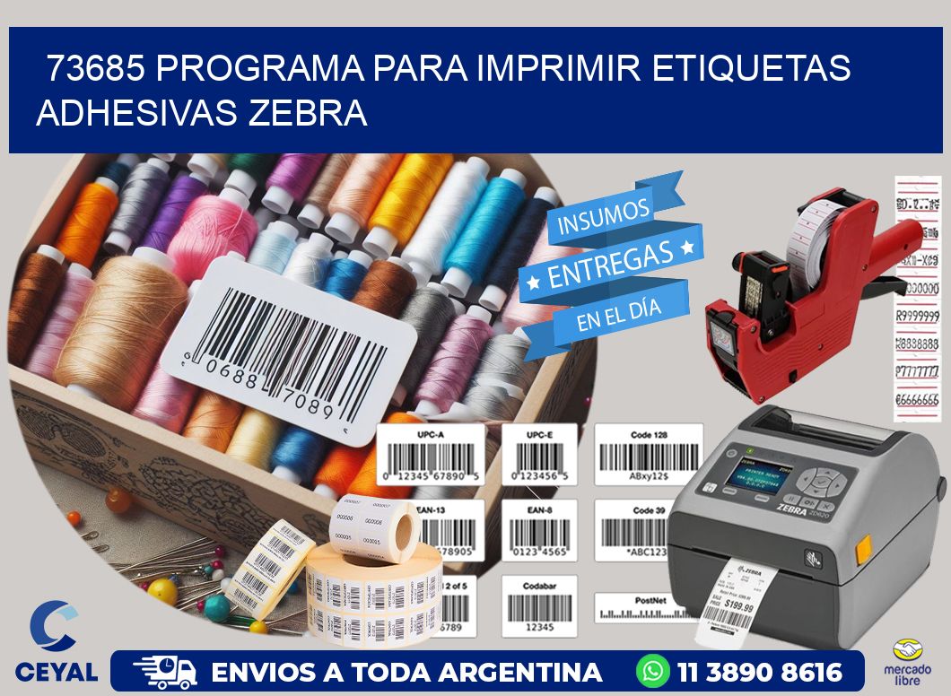 73685 Programa para imprimir etiquetas adhesivas zebra