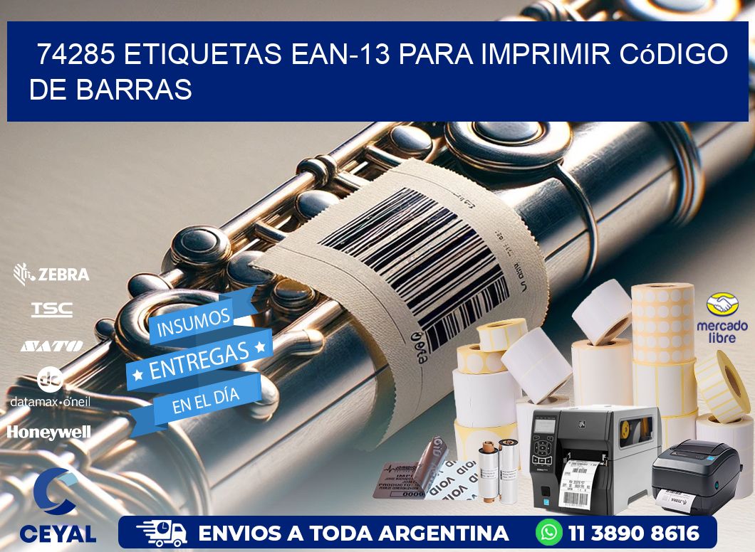 74285 etiquetas ean-13 para imprimir código  de barras
