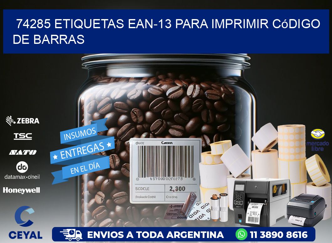 74285 etiquetas ean-13 para imprimir código  de barras