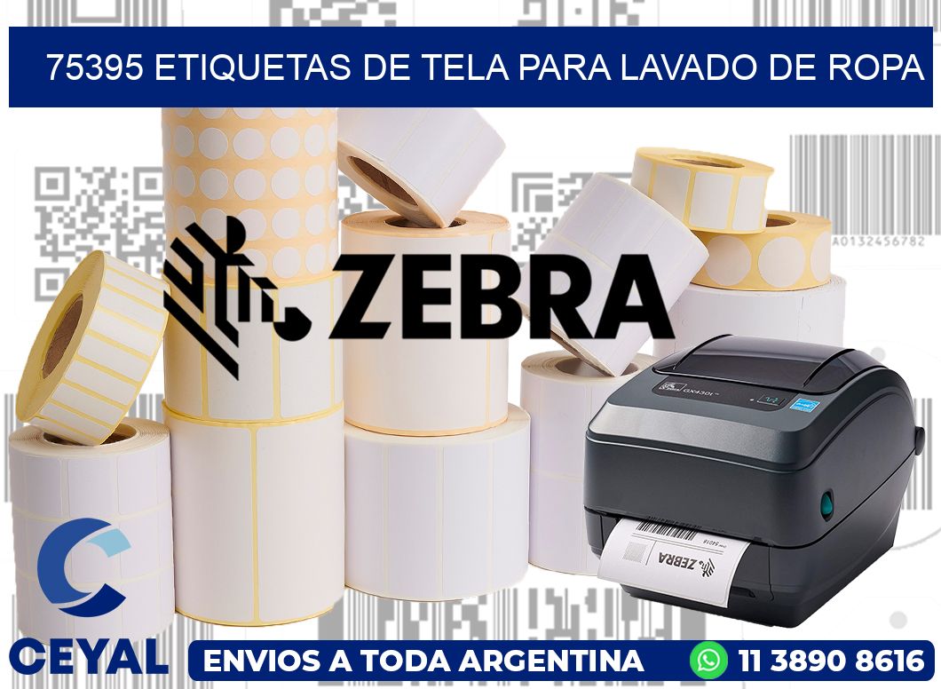 75395 Etiquetas de tela para lavado de ropa