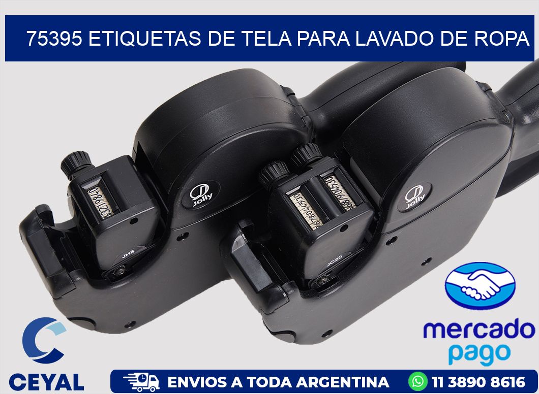 75395 Etiquetas de tela para lavado de ropa