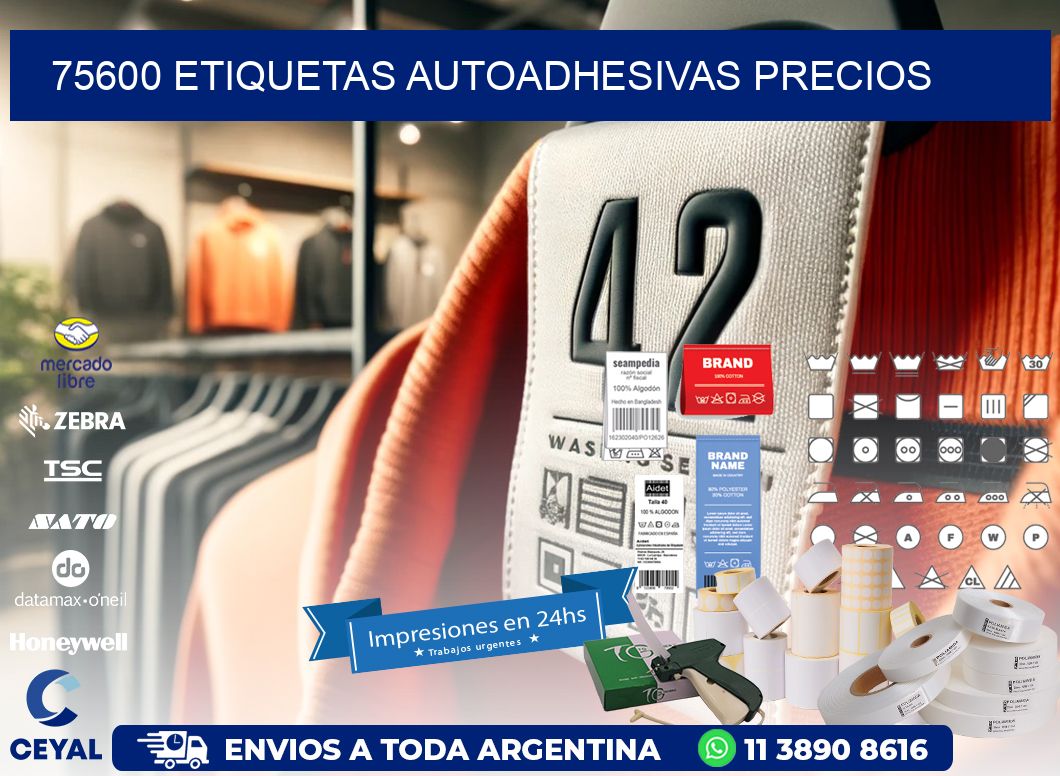 75600 Etiquetas autoadhesivas precios