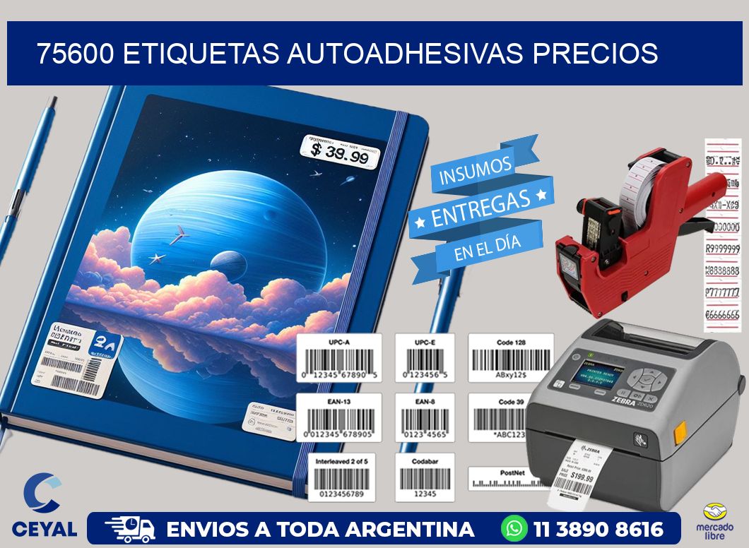 75600 Etiquetas autoadhesivas precios