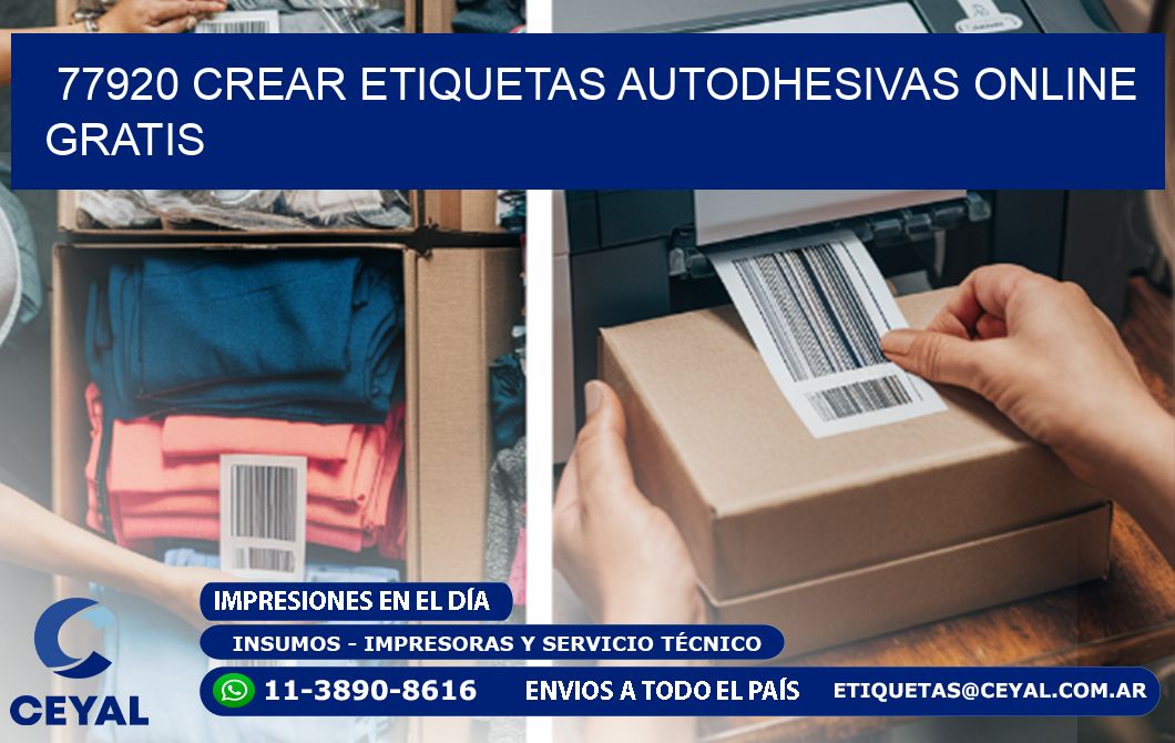 77920 Crear etiquetas autodhesivas online gratis