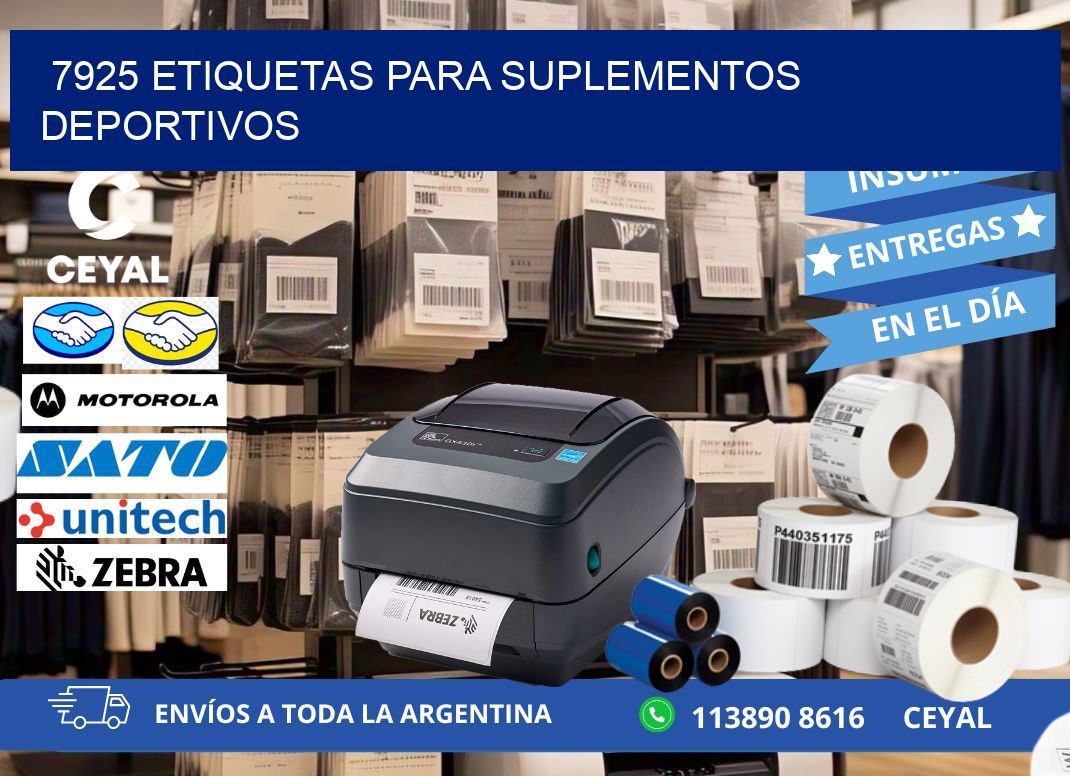7925 Etiquetas para suplementos deportivos