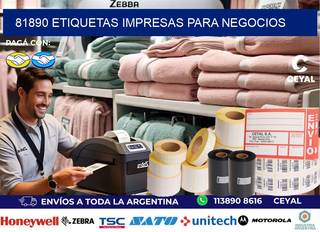 81890 etiquetas impresas para negocios