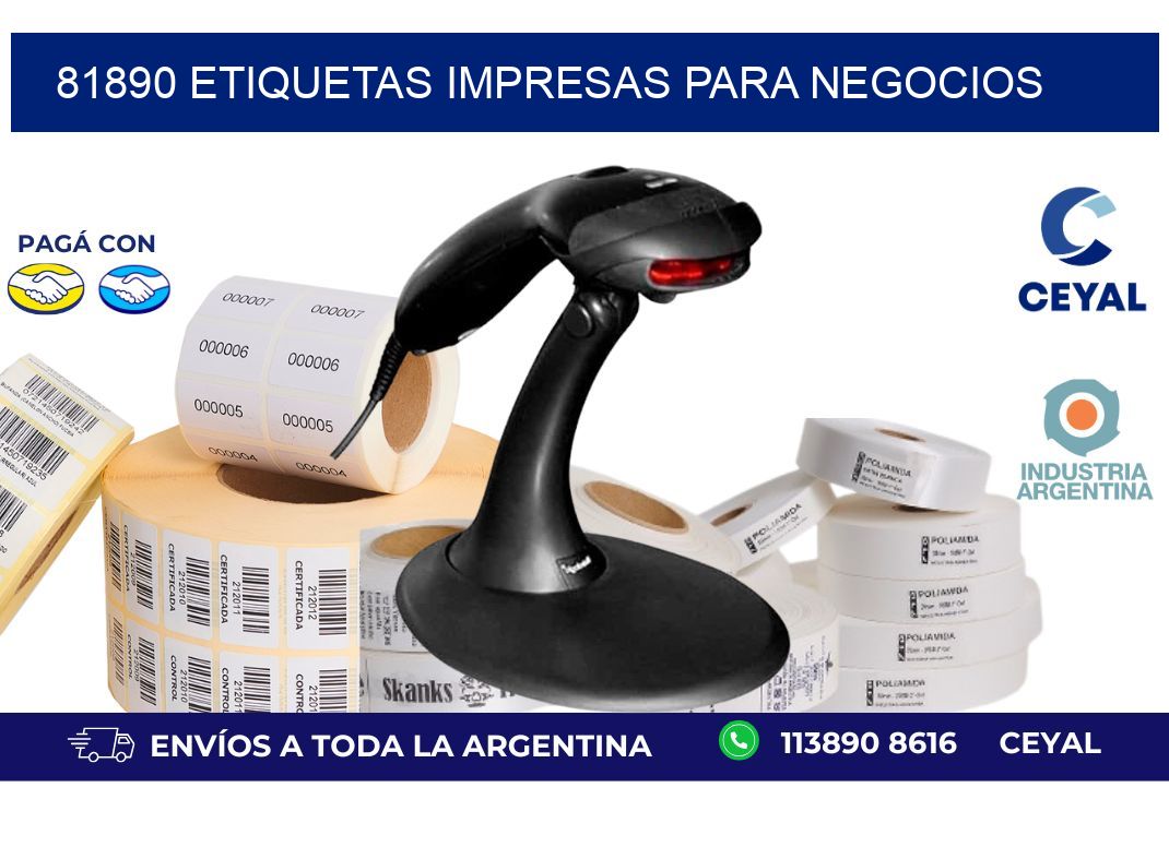 81890 etiquetas impresas para negocios
