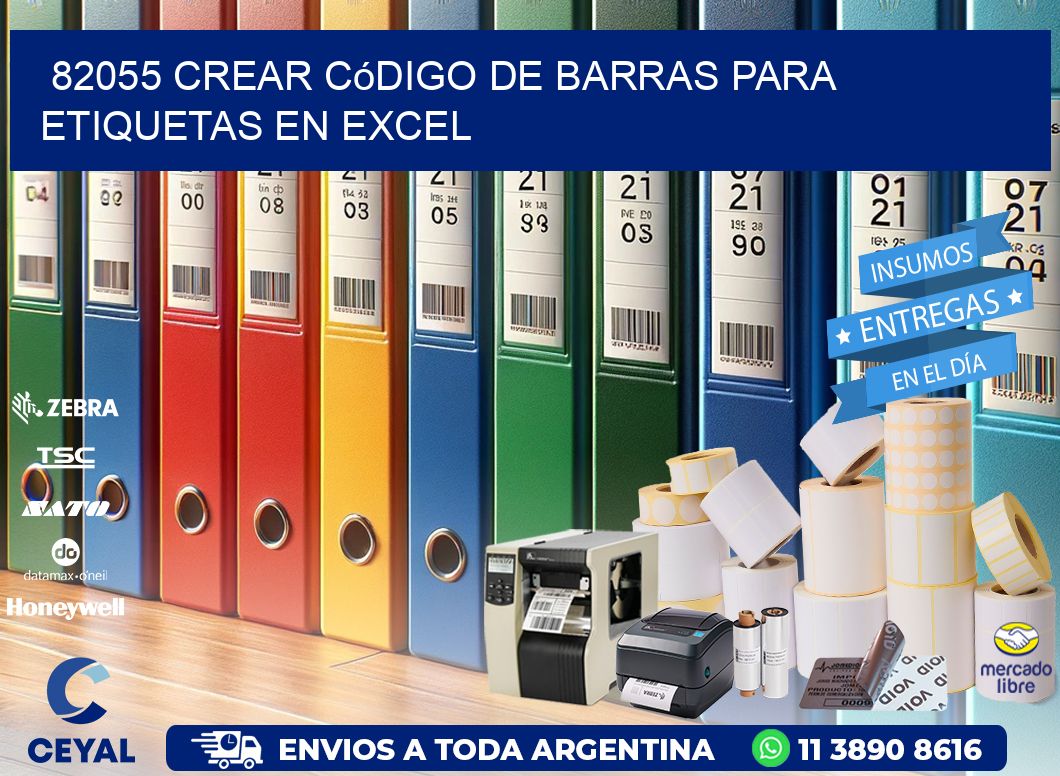 82055 Crear código de barras para etiquetas en Excel
