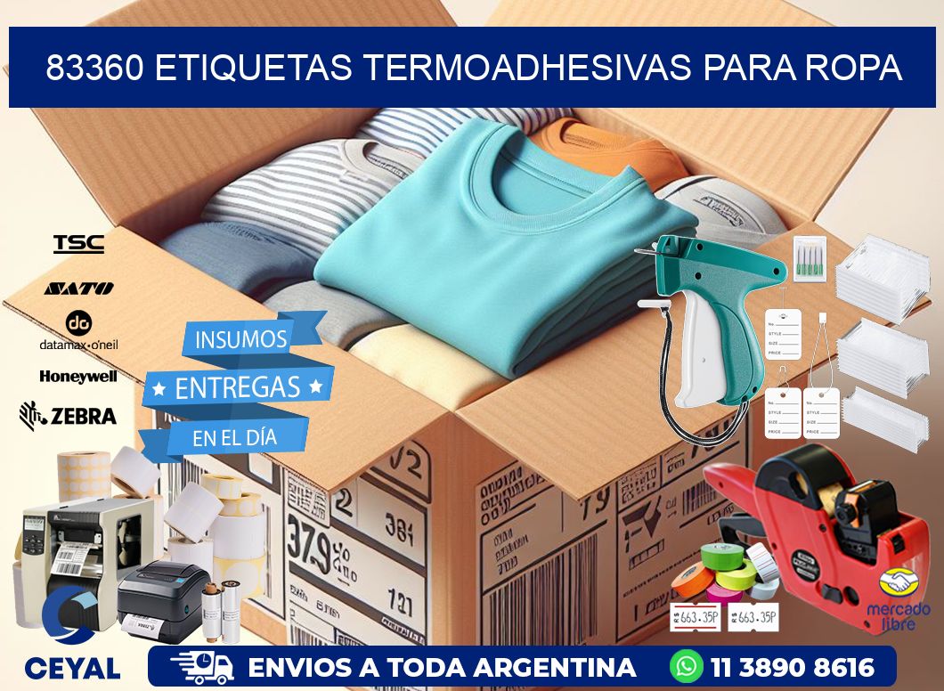 83360 Etiquetas termoadhesivas para ropa