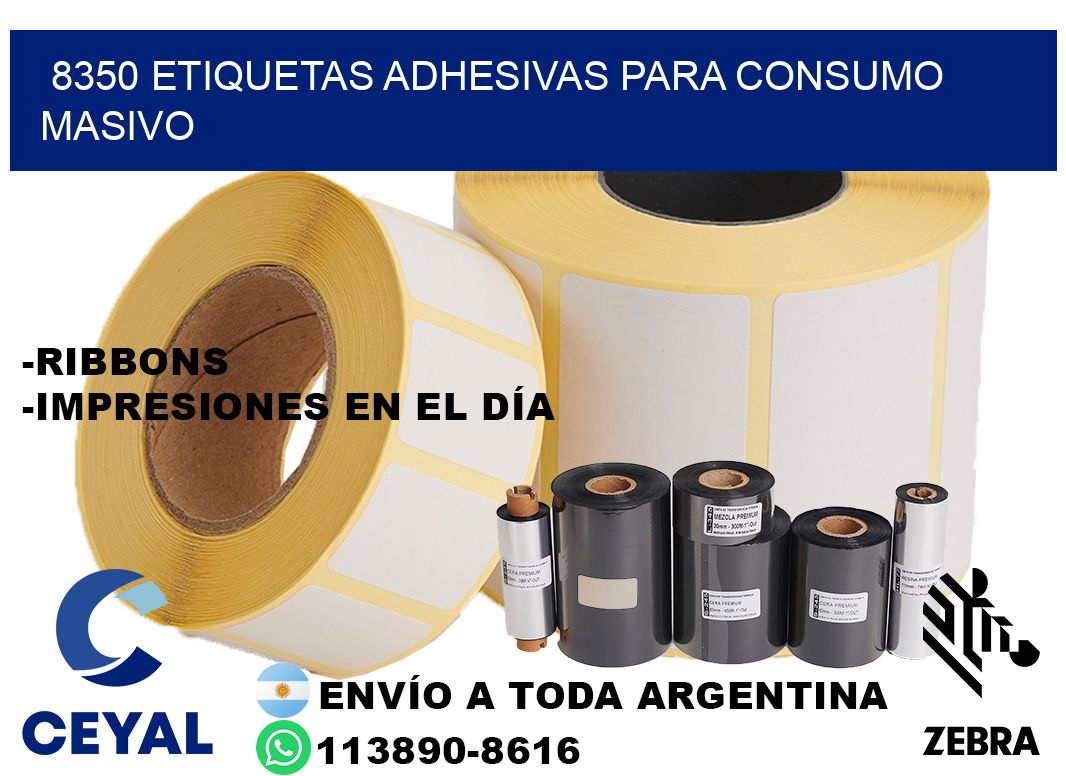 8350 Etiquetas adhesivas para consumo masivo