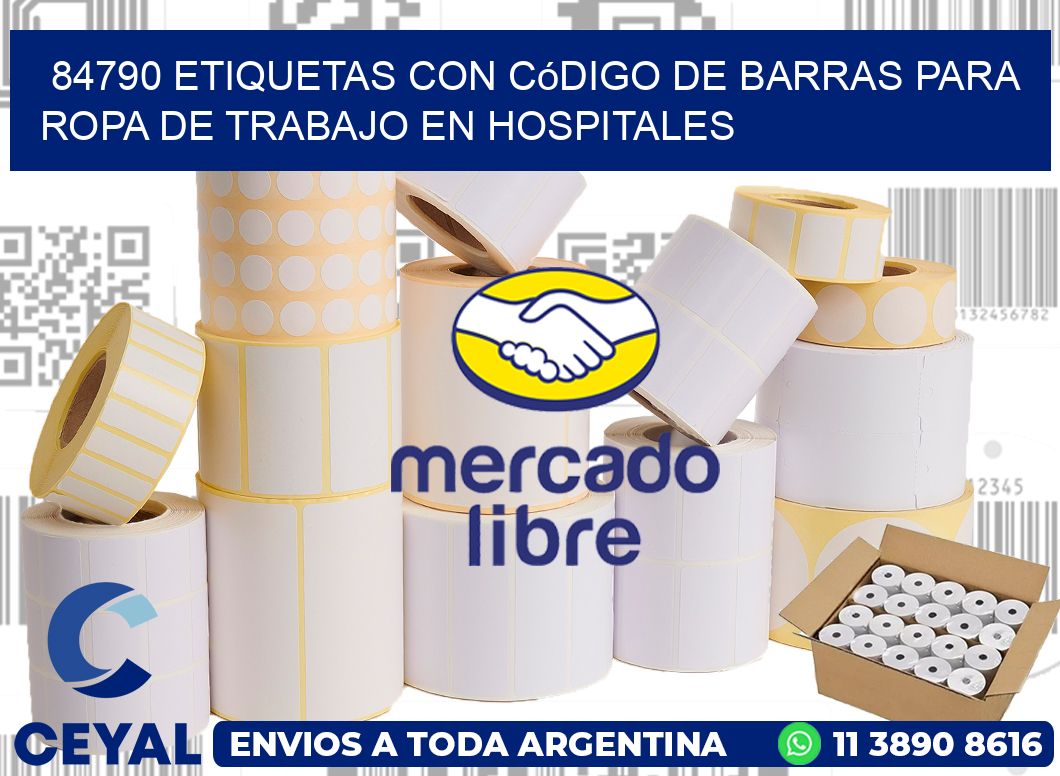 84790 Etiquetas con código de barras para ropa de trabajo en hospitales