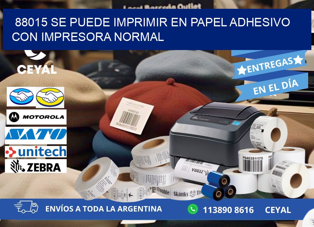 88015 Se puede imprimir en papel adhesivo con impresora normal