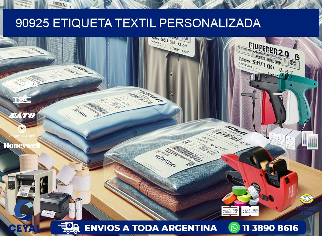90925 Etiqueta textil personalizada