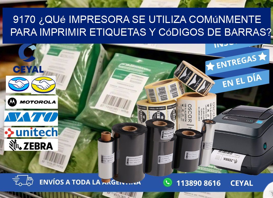 9170 ¿Qué impresora se utiliza comúnmente para imprimir etiquetas y códigos de barras?