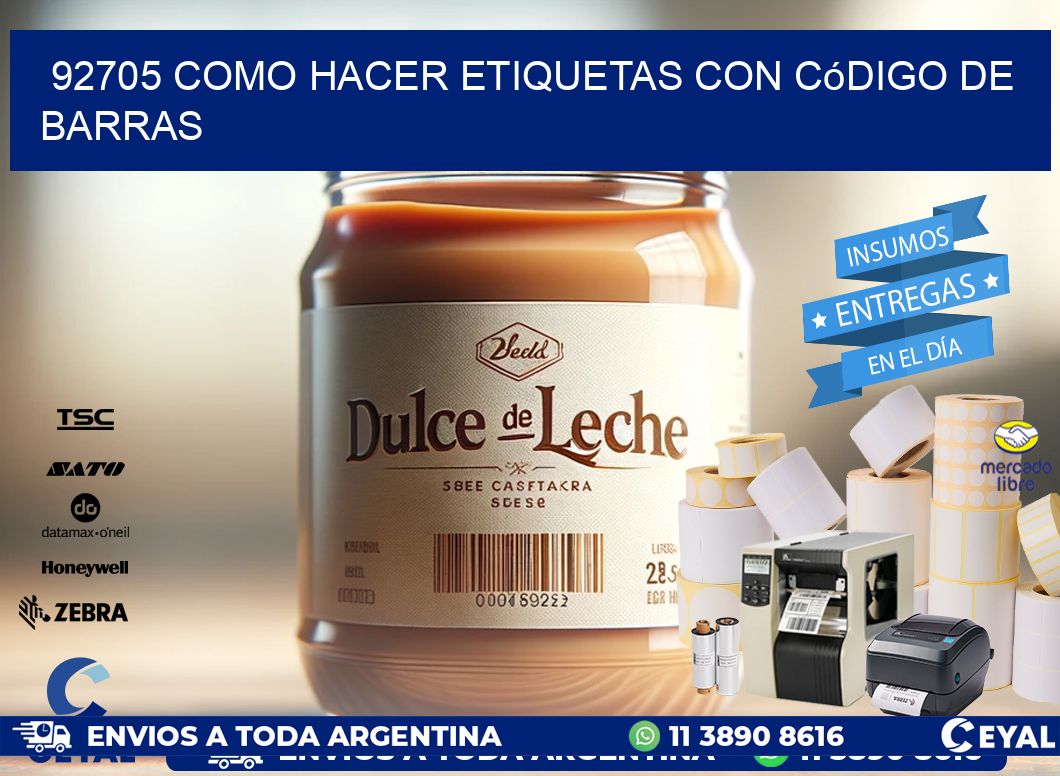 92705 Como hacer etiquetas con código de barras