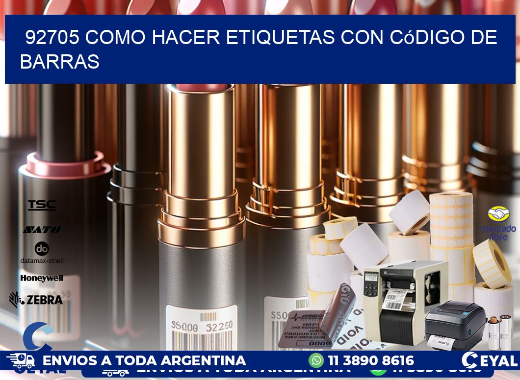 92705 Como hacer etiquetas con código de barras