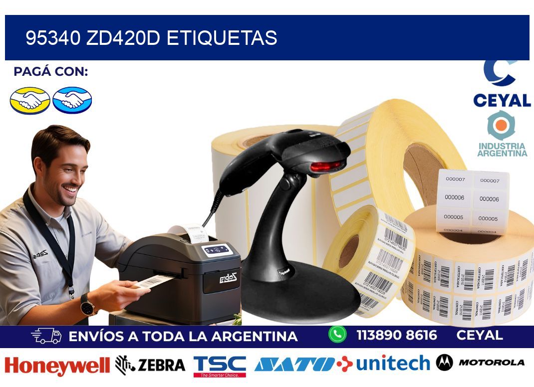 95340 ZD420d etiquetas