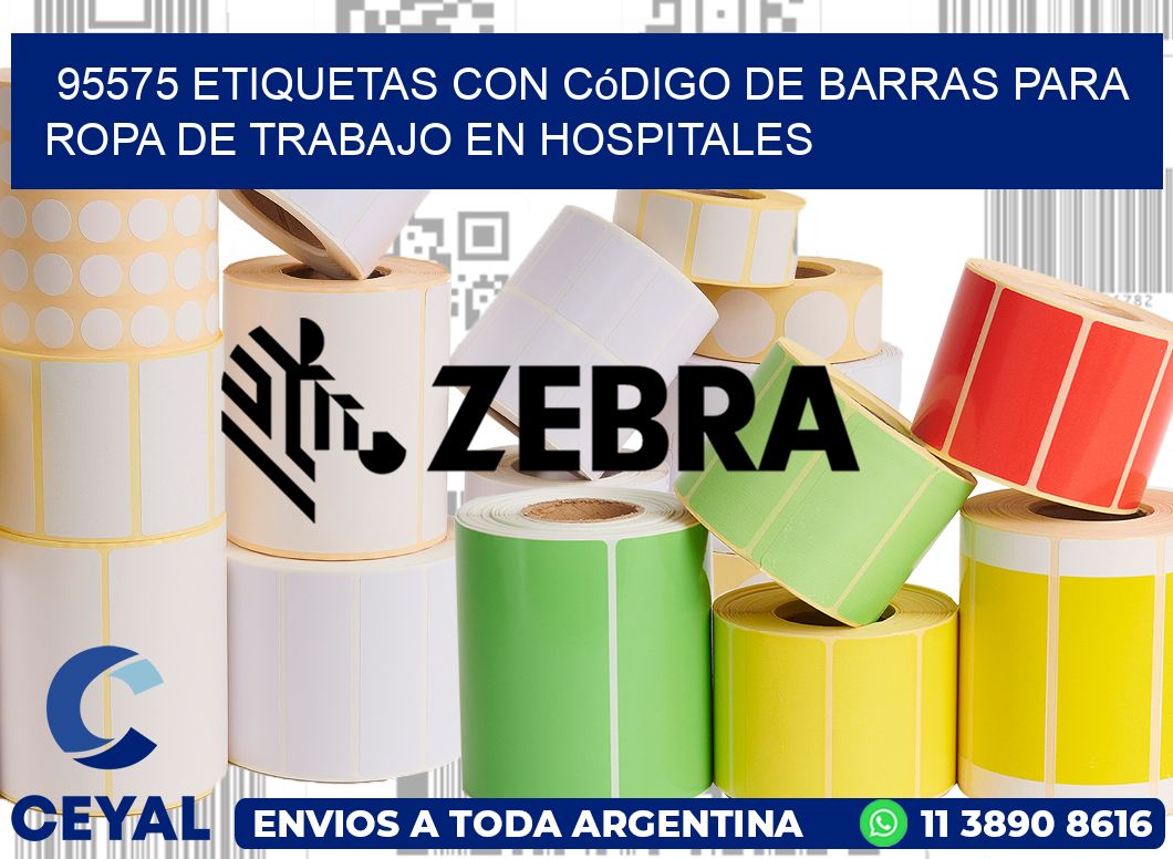 95575 Etiquetas con código de barras para ropa de trabajo en hospitales