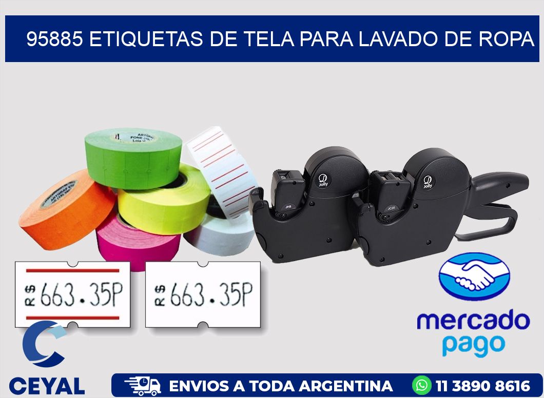 95885 Etiquetas de tela para lavado de ropa