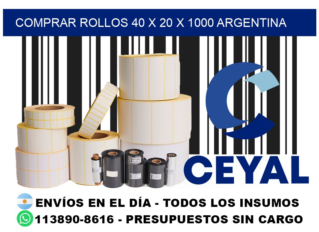 Comprar Rollos 40 x 20 x 1000 argentina