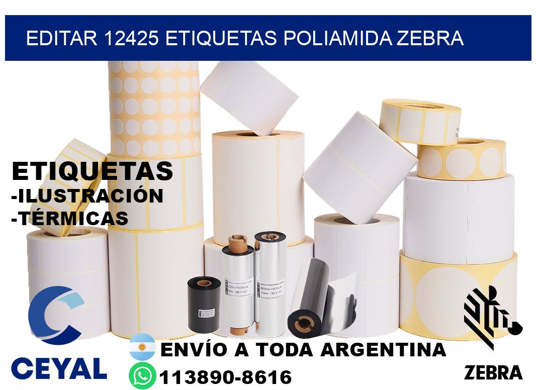 EDITAR 12425 ETIQUETAS POLIAMIDA ZEBRA