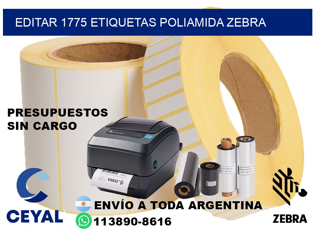 EDITAR 1775 ETIQUETAS POLIAMIDA ZEBRA