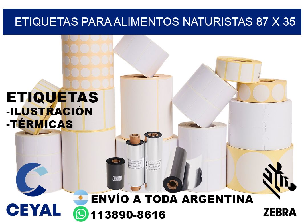 ETIQUETAS PARA ALIMENTOS NATURISTAS 87 x 35