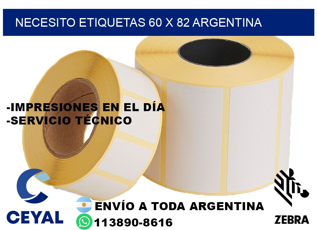 Necesito etiquetas 60 x 82 argentina