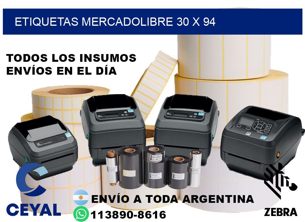 etiquetas mercadolibre 30 x 94