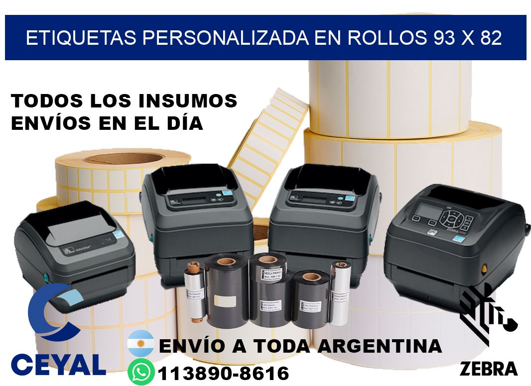 etiquetas personalizada en rollos 93 x 82