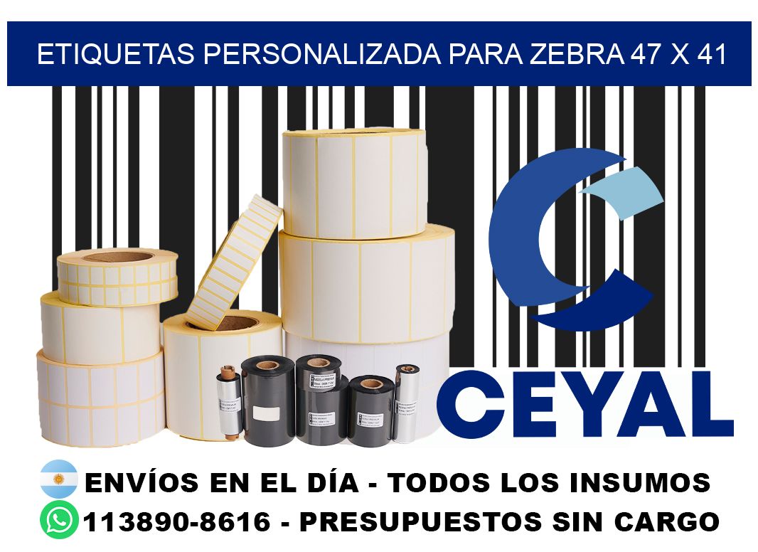 etiquetas personalizada para zebra 47 x 41
