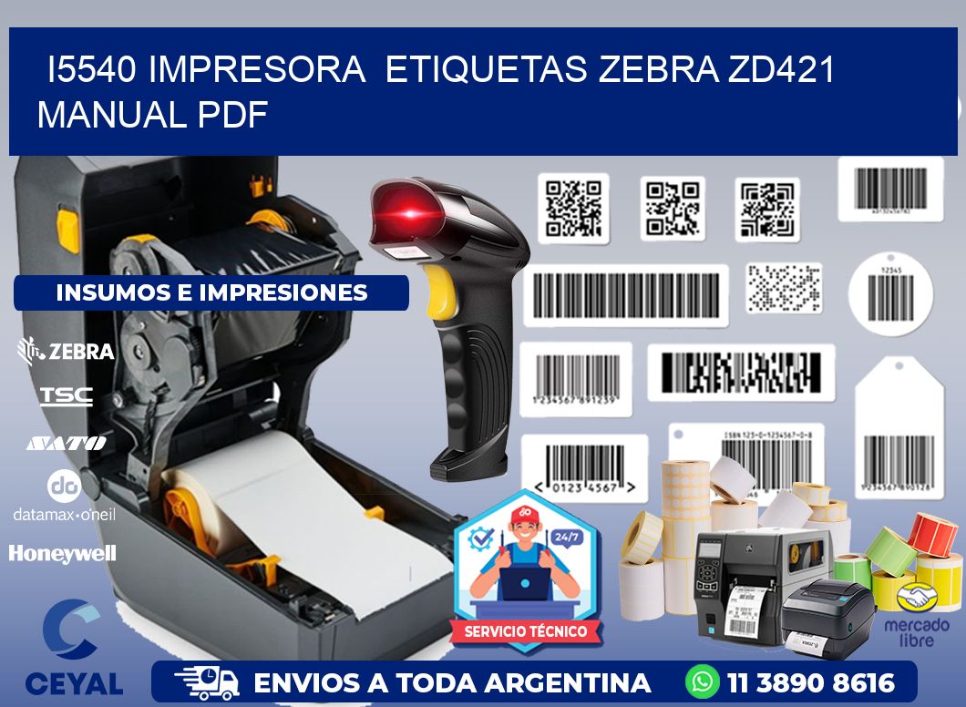 i5540 impresora  etiquetas Zebra ZD421 manual PDF